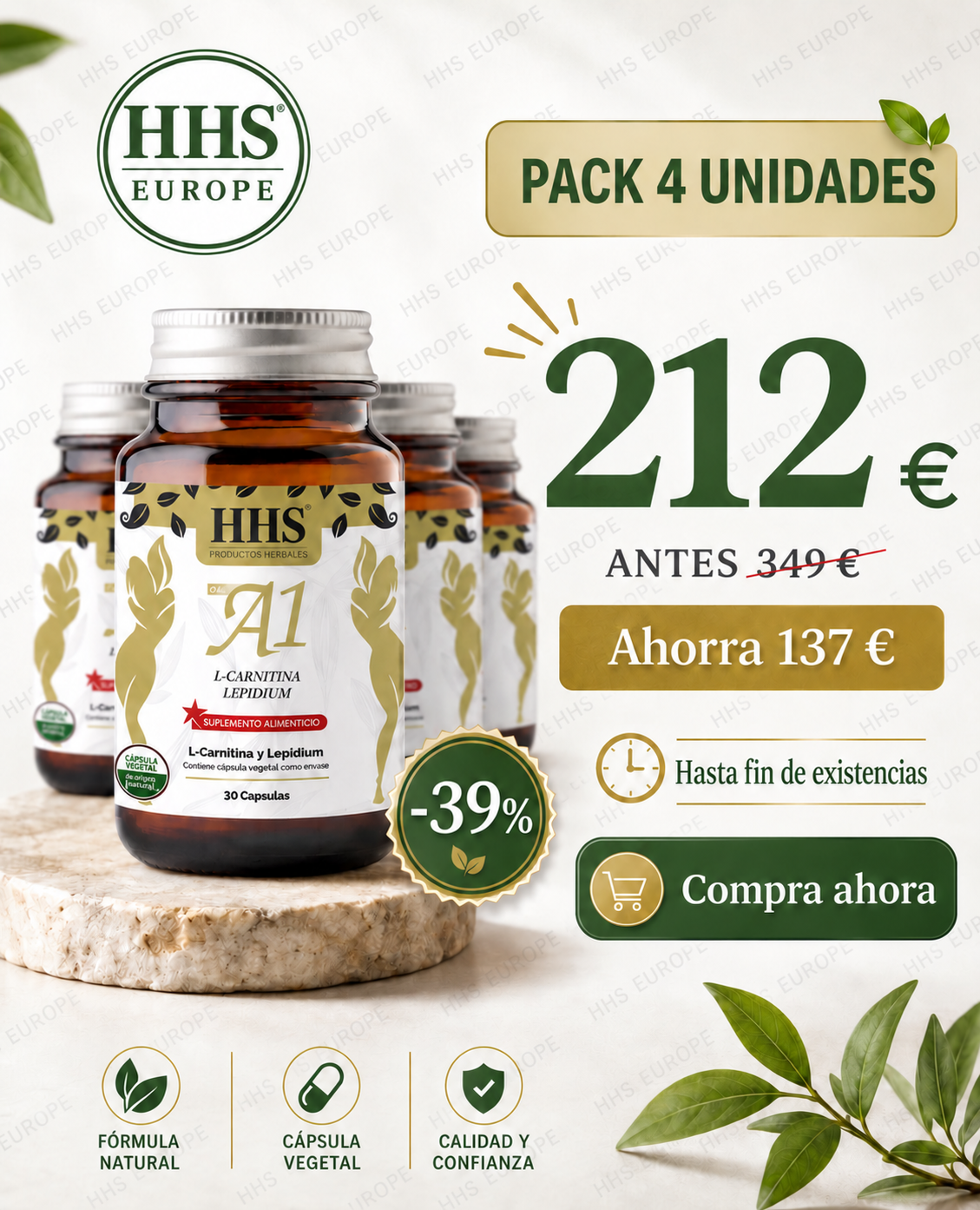 🔥 PACK X 4 UNIDADES 212,00 EUROS  : ADELGAZA RÁPIDO Y SIN EXCUSAS 🔥
